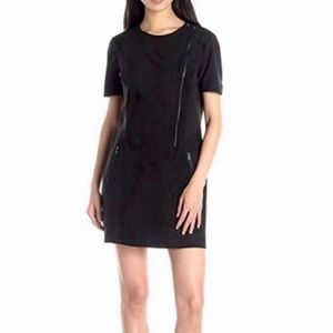 BCBGMAXAZRIA block suede dress !